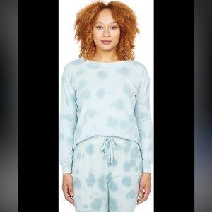*Full Set* Splendid Cloud Tie Dye Long Sleeve Top and Joggers in Light Blue